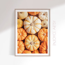 Poster Torta quente queda de abóbora foto de fazenda pint