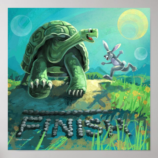 Poster Tortoise e a arte da lebre (Frente)