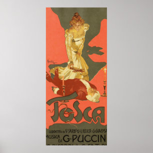 Poster Tosca por Adolfo Hohenstein