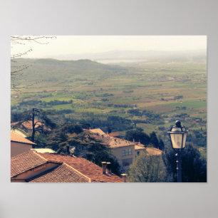 Poster Toscânia. Italia. Cortona