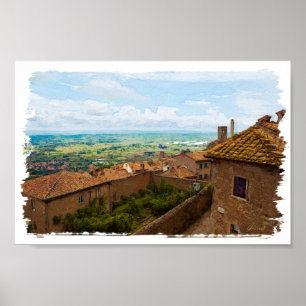 Poster Toscânia. Italia. Cortona