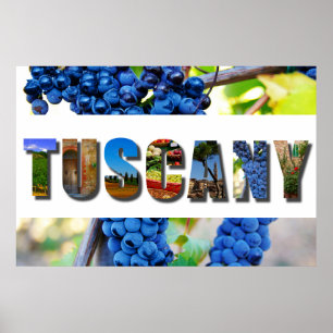 Poster Toscânia Itália Viagem do Estaleiro italiano Fot