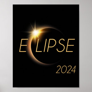Poster Total América 04 08 24 Eclipse Solar Total 2024