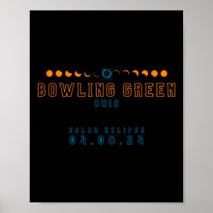 Poster Total de Boliches Solares Eclipse Green Ohio 04.08