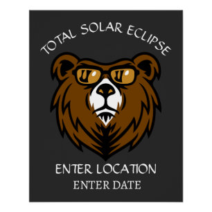 Póster Total de Eclipes Solares Personalizados