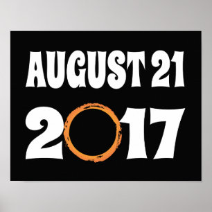 Poster Total de Eclipse Solar 21 de agosto de 2017