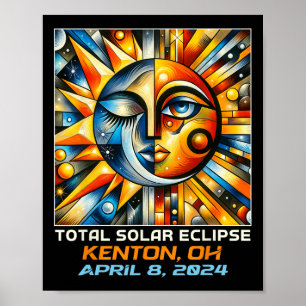 Poster Total de Eclipse Solar Kenton Ohio
