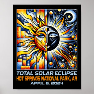 Poster Total de Primaveras Quentes Solares Eclipse Ar Ark