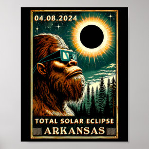 Poster Total do Eclipse Solar Arkansas - Bigfoot Eclipse