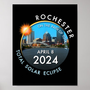 Poster Total do Eclipse Solar Totality Rochester New York