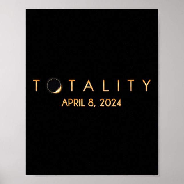 Poster Total Eclipse Solar 04 08 2024 Totalidade (Frente)