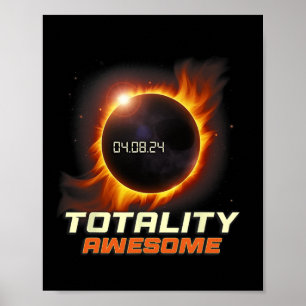 Poster Total Real Eclipse Solar 2024 Totalidade Awesom