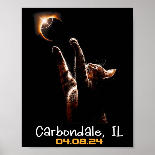Poster Total Solar Eclipse Carbondale Illinois (Frente)