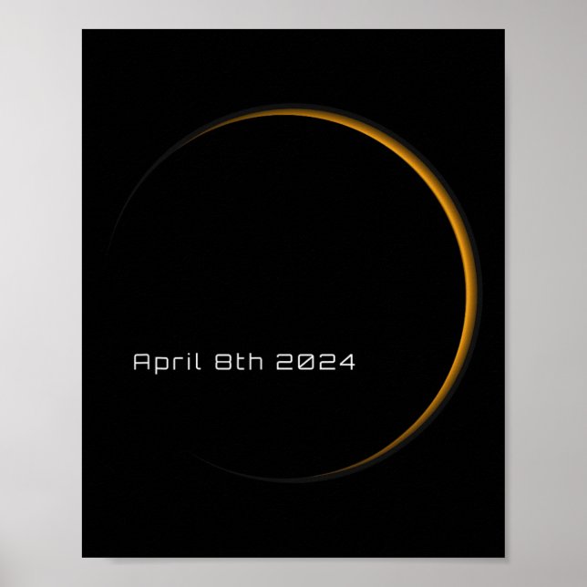 Poster Total Solar Eclipse Da América Do excelente, Abril (Frente)