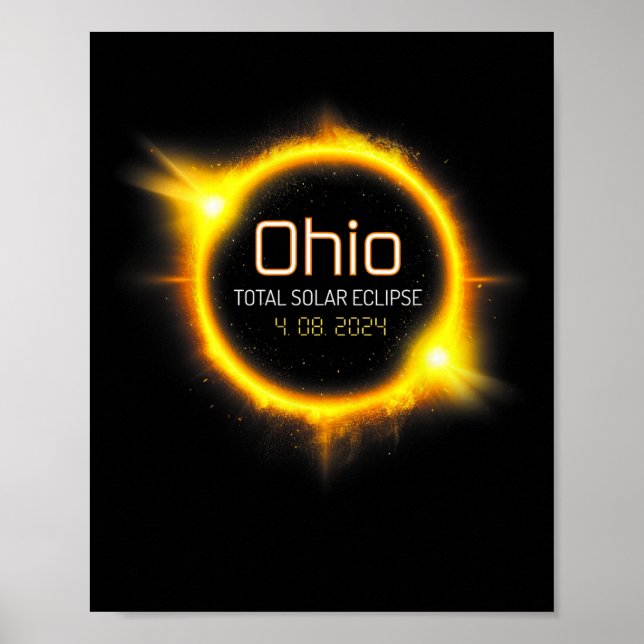 Poster Total Solar Eclipse Primavera América abril 04.08. (Frente)