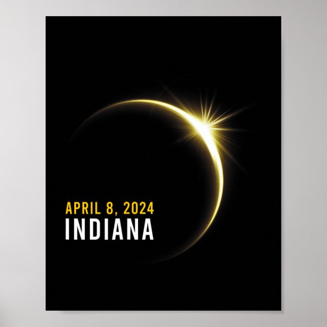 Poster Totalidade 04 08 24 Eclipse Solar Total 2024 India (Frente)