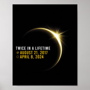 Poster Totalidade 24 Duas Vezes Em Eclipes Solares Totais
