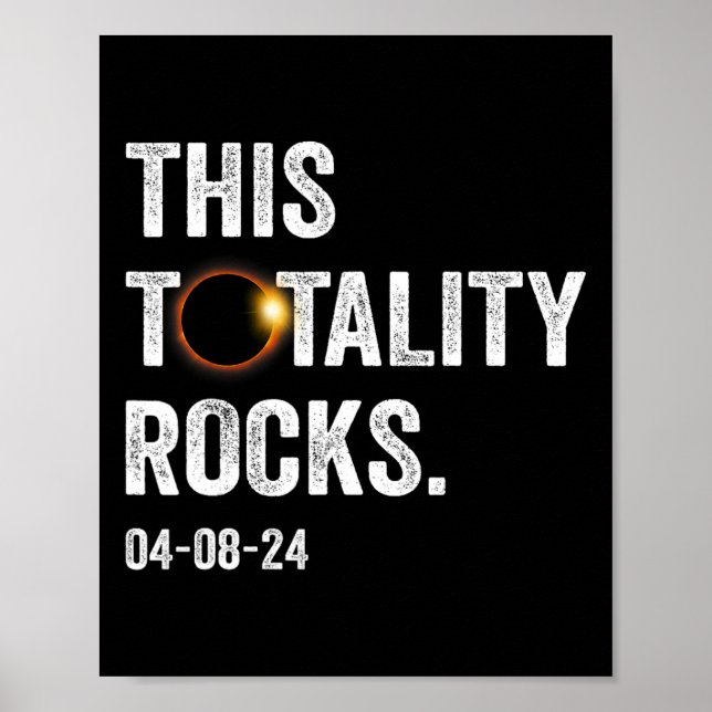 Poster Totalidade das Rochas Engraçadas Eclipse Solar Tot (Frente)