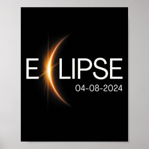 Poster Totalidade do Eclipse Solar 2024