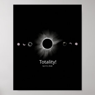 Poster Totalidade do Eclipse Solar 2024