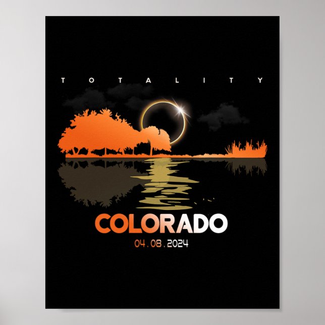 Poster Totalidade do Violão Solar Eclipse Colorado (Frente)