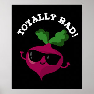 Poster Totalmente Estranho Funny Veggie Radish Pun Dark B