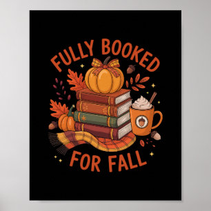 Poster Totalmente Reservado Para Livros de Outono Abóbora