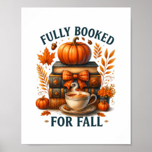 Poster Totalmente Reservado Para Livros de Outono Abóbora