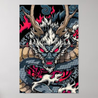 Totem de dragão chinês, arte de tatuagem