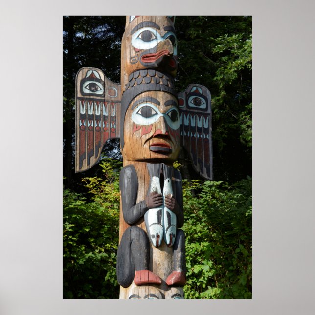 Póster Totem Pole Close-Up, Alasca (Frente)