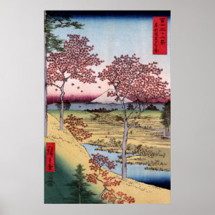 Póster Tōto Meguro Yuhhigaoka, Ando Hiroshige
