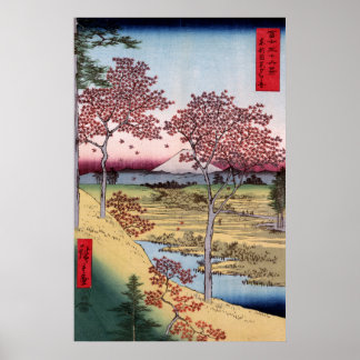 Póster Tōto Meguro Yuhhigaoka, Ando Hiroshige