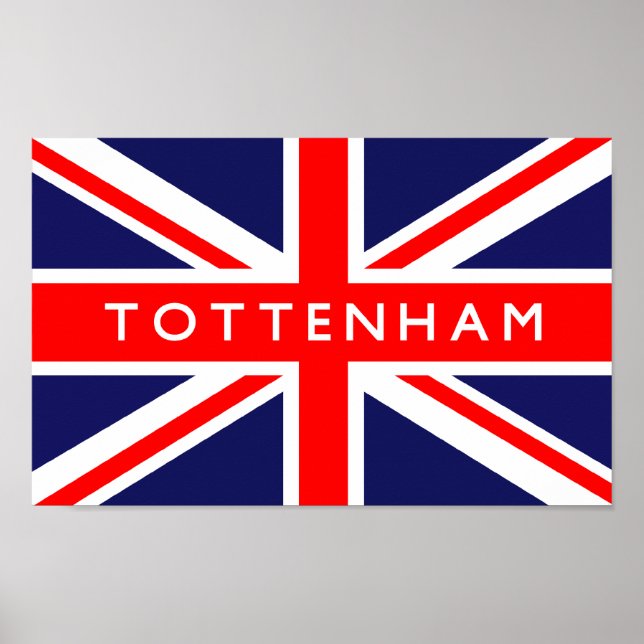 Póster Tottenham UK Flag (Frente)