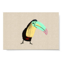 Toucan Tropical Bright em Linen Canvas
