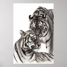 Poster Touch - Trabalho de arte de Tigre Original Pintado