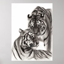 Touch - Trabalho de arte de Tigre Original Pintado