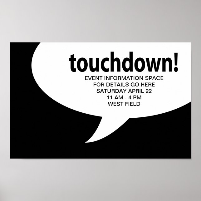 Póster touchdown! (Frente)