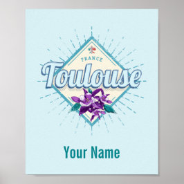 Poster Toulouse City France Retro Violets Vintage Souveni