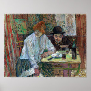 Poster Toulouse-Lautrec - At The Cafe La Mie