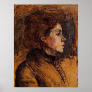Poster Toulouse-Lautrec - Cabeça de mulher 1899