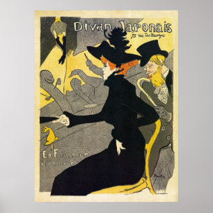 Póster Toulouse Lautrec: Divan Japonês (salão musical)