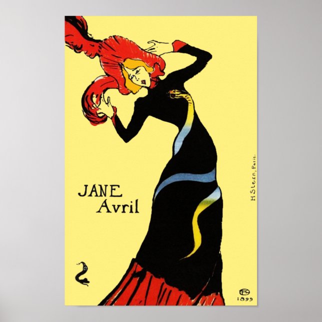 Póster Toulouse Lautrec - Jane Avril (Frente)