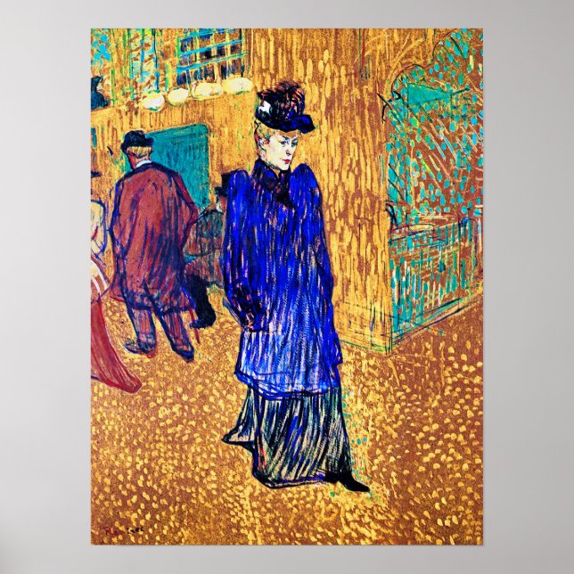 Póster Toulouse Lautrec: Jane Avril Deixa o R. (Frente)