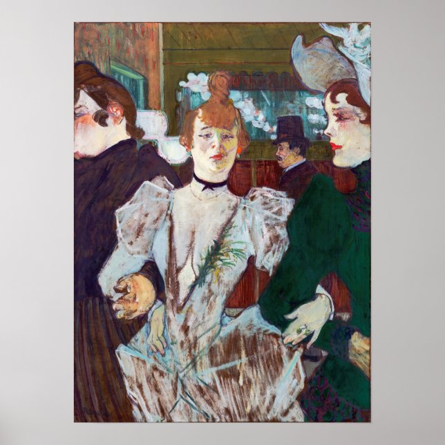 Poster Toulouse-Lautrec - La Goulue chegando ao Rouge (Frente)