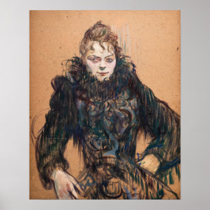 Poster Toulouse-Lautrec - Mulher com Boa Negra