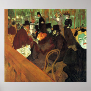 Póster Toulouse-Lautrec - no vermelho
