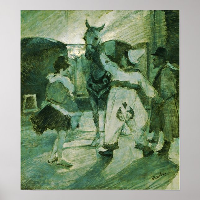 Poster Toulouse-Lautrec - Nos Bastidores do Circo (Frente)