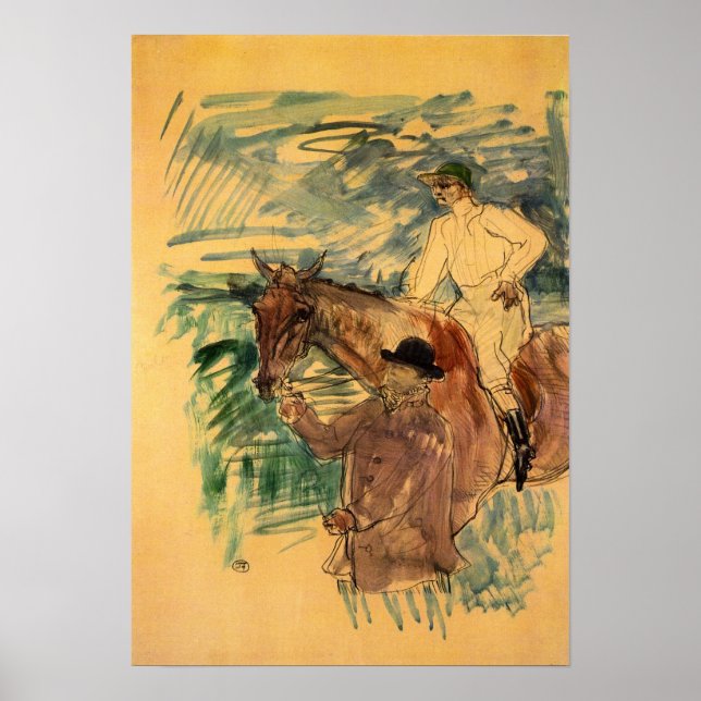 Poster Toulouse-Lautrec - O Jockey 3 (Frente)
