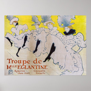 Poster Toulouse-Lautrec - Troupe de Mlle Eglantine