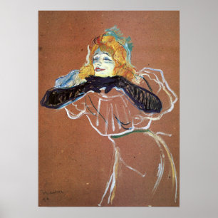 Poster Toulouse-Lautrec - Yvette Guilbert Cantando 1894
